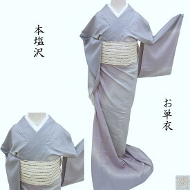 単衣 訪問着 本塩沢 やまだ織 グラデーション カジュアル着物 御仕立上り ガード加工済(3515)