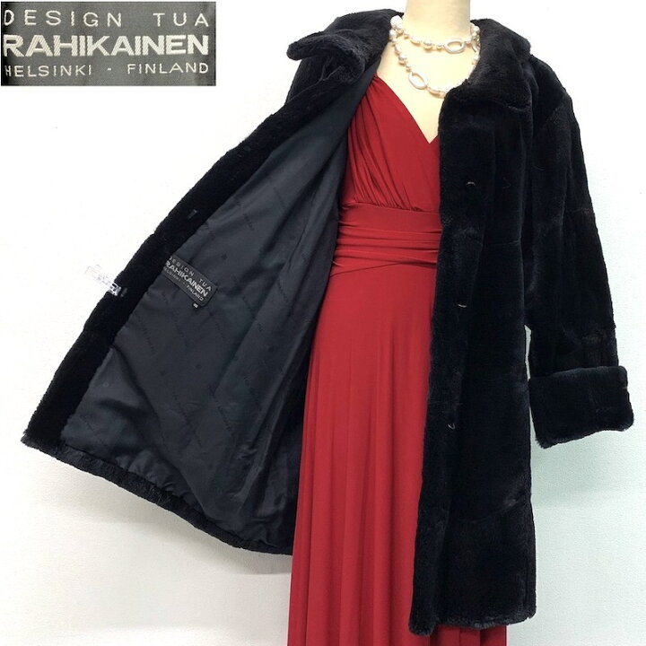 楽天市場】毛皮コート シェアードブラックミンク RAHIKAINEN MINK  
