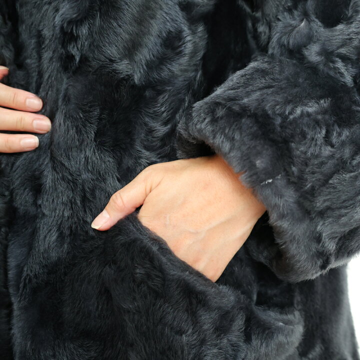 楽天市場】毛皮コート ICRISTALLI ラム realfur リアルファー ロング丈 
