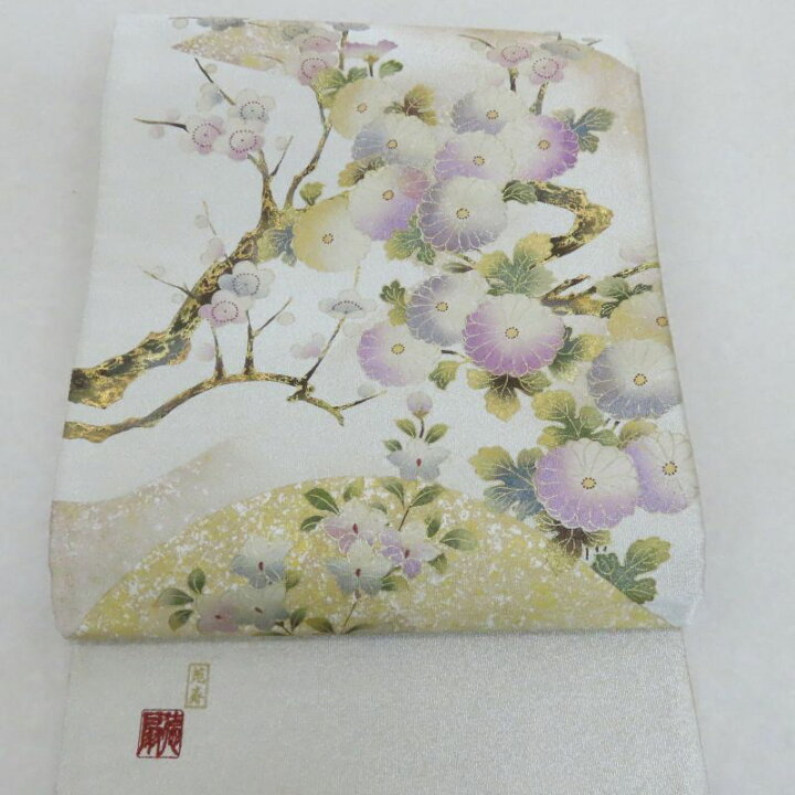 楽天市場】袋帯 綴れ織 綴れ 蒔絵模様 藤林徳扇 創業三百余年 両面織 