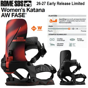 26-27 ROME SDS ���[�� Women�fs KATANA AW FASE BINDING �X�m�[�{�[�h �o�C���f�B���O ���f�B�[�X ���{���K�i 2025-2026