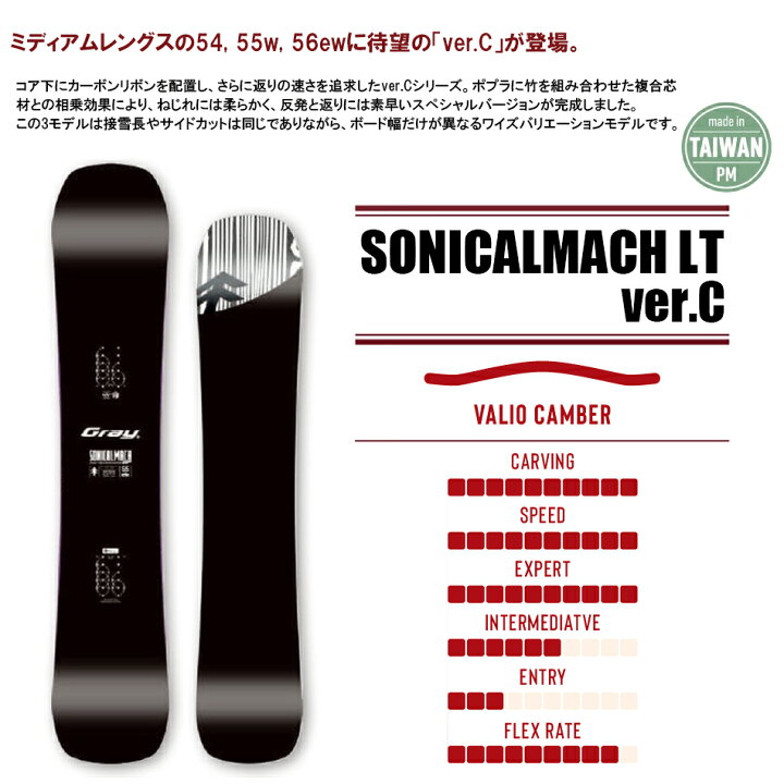 楽天市場】26-27 GRAY SONICALMACH LT ver.C 154cm 155cm 156cm グレイ 
