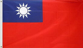 応援用 フラッグ 台湾 国旗 90cm×150cm ブルー レッド ホワイト 青 赤 白
