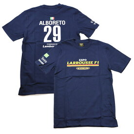 エスポ ラルース ローラ ランボルギーニ F1チーム Tシャツ #29 ミケーレ アルボレート ネイビー 紺 半袖 レトロ GP ウエア Formula 1 ESPO LARROUSSE LOLA