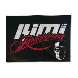 キミ ライコネン オフィシャル KIMI シルエット トラック フラッグ 公式 旗 ブラック レッド