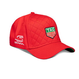 F1 アイルトン・セナ 公式 ライセンス品 タグ ホイヤー キルテッド レース キャップ レッド 帽子 赤