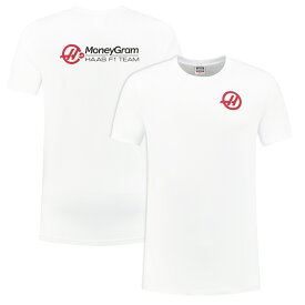 2023 マネーグラム ハース HAAS F1 チーム オフィシャル ロゴ Tシャツ ホワイト 白 公式