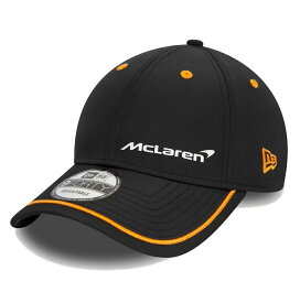 2024 マクラーレン McLaren F1 チーム New Era 9FORTY コントラスト パイピング キャップ ブラック オレンジ ライン