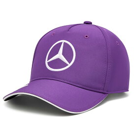 【キッズ用】 2024 メルセデス AMG ペトロナス ルイス ハミルトン ドライバー ベースボール キャップ パープル 帽子 紫 公式 オフィシャル F1