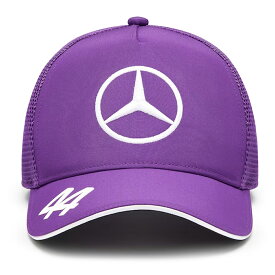 2024 メルセデス AMG ペトロナス ルイス ハミルトン ドライバー トラッカー ベースボール キャップ パープル F1 公式 オフィシャル Mercedes 帽子 紫
