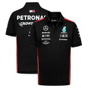 2023 メルセデス AMG ペトロナス チーム オフィシャル ポロシャツ ブラック 黒 F1