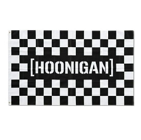 フーニガン HOONIGAN オフィシャル フィニッシュ ライン 5' x 3' チェッカー フラッグ ブラック ホワイト 黒 白