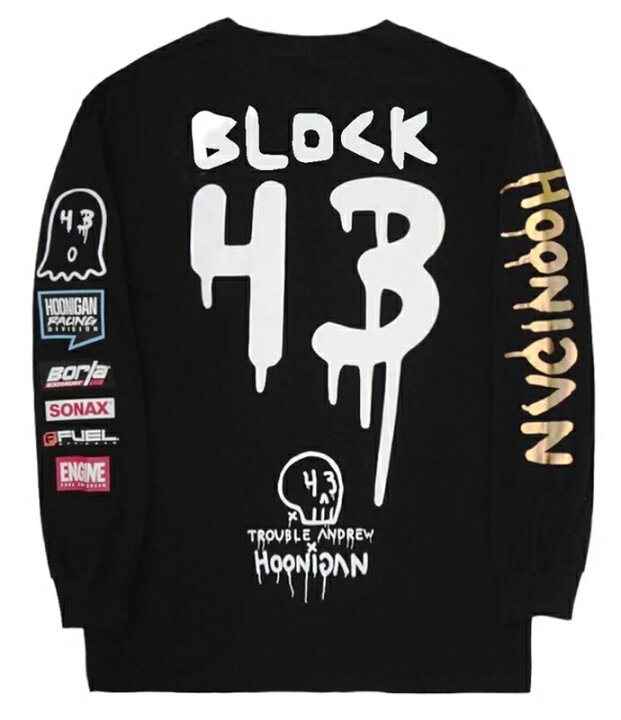 楽天市場】2022 フーニガン オフィシャル HOONIGAN Ken Block x Trouble Andrew チーム ロングスリーブ Tシャツ ロンT ブラック 黒 モンスター Monster 公式 ドリフト : クラブウィナーズ
