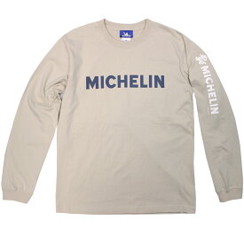 ミシュラン Michelin ロゴ ロングスリーブ Tシャツ / サンド ベージュ 長袖