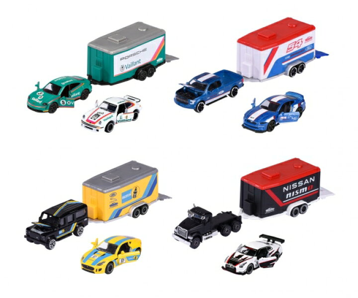 楽天市場】マジョレット 1/64 カー トレーラー セット ミニカー 