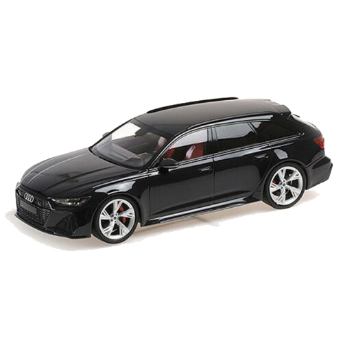 ミニチャンプス 1/18 アウディ Audi RS 6 アバント 2019 ブラックメタリック 黒 模型 ミニチュア ミニカー モデルカー ドイツ車  | クラブウィナーズ