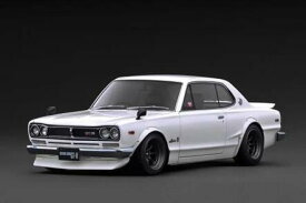イグニッションモデル 1/18 ニッサン NISSAN スカイライン 2000 GT-R (KPGC10) ホワイト RSワタナベ エイト スポーク 15インチ ホイール 模型 ミニチュア ミニカー モデルカー 車 IG4034
