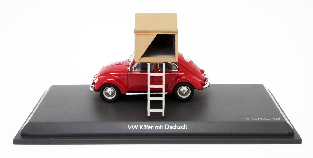 シュコー 1/43 フォルクスワーゲン VW ビートル ルーフテント付 レッド 赤 模型 ミニチュア ミニカー モデルカー 車 | クラブウィナーズ