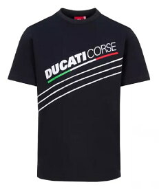 ドゥカティ コルセ チーム ストライプ Tシャツ ブラック