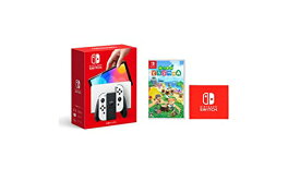 【クーポン配布中】 Nintendo Switch(有機ELモデル) Joy-Con(L)/(R) ホワイト+あつまれ どうぶつの森 -Switc