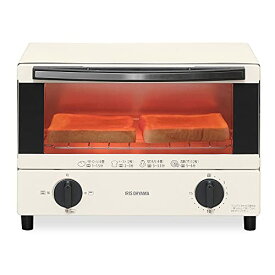 【クーポン配布中】 アイリスオーヤマ トースター オーブントースター 2枚焼き 温度調節機能 トレー付 ホワイト EOT-012-W