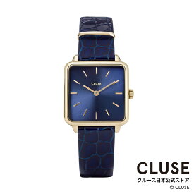 クルース CLUSE 日本公式ストア ラ・テトラゴン レザー ゴールド ブルー ブルー アリゲーター レディース 女性 腕時計 時計 防水 クォーツ