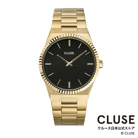クルース CLUSE 日本公式ストア ヴィグルー40 Hリンク ゴールド ブラック ゴールド メンズ レディース 男性 女性 ペアウォッチ 腕時計 時計 防水 クォーツ