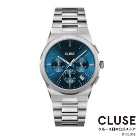 クルース CLUSE 日本公式ストア ヴィグルークロノ40 ブルー シルバー メンズ レディース 男性 女性 ペアウォッチ 腕時計 時計 防水 クォーツ