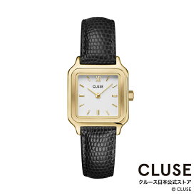 クルース CLUSE 日本公式ストア グラシューズ ペティット ゴールド ブラックレザーリザード（型押し） レディース 女性 腕時計 時計 防水 クォーツ