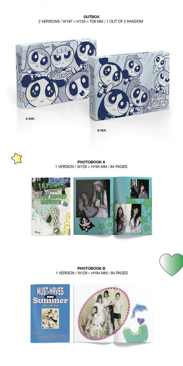 楽天市場】NEWJEANS - 2nd EP GET UP [The POWERPUFF GIRLS X NJ Box 
