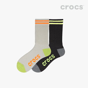 �y�SPO5�{�z �N���b�N�X �T���_�� �s�O�b�Y�t Crocs Socks Super Soft Crew 2PK #214650-0C4-S-M