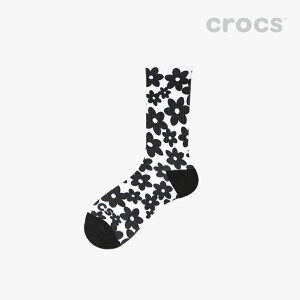 �y�SPO5�{�z �N���b�N�X �T���_�� �s�O�b�Y�t Crocs Socks Simple Flower Crew #214720-066-S-M