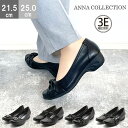 【マラソン！お得なクーポン×P2倍×P2倍！最大47倍！】 ANNA COLLECTION アンナコレクションパンプス 痛くない 履きやすい 走れる バックル ストラップ リボンデザイン コンフォート パンプス ローヒール ac527 520 522 529 送料無料