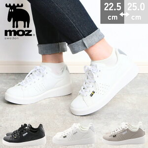 【本日限定!10%OFFクーポン×P4倍!】 moz モズ スニーカー レディース 軽量 おしゃれ ウォーキング ランニング 厚底 フラット カジュアル 北欧 ブランド 紐靴 黒 mz19612