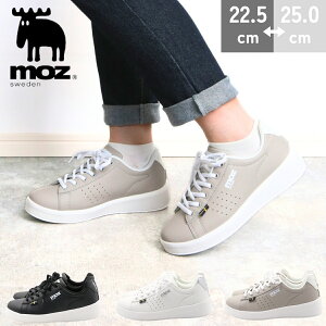 moz モズ スニーカー レディース 軽量 おしゃれ ウォーキング ランニング 厚底 フラット カジュアル 北欧 ブランド 紐靴 黒 mz19612