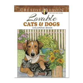 【洋書】クリエイティブ ヘブン キャッツ アンド ドッグス 塗り絵[ルース・ソファー] Creative Haven Lovable Cats and Dogs Coloring Book [Ruth Soffer]