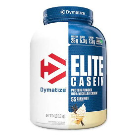 ダイマタイズ エリート カゼインプロテイン スムースバニラ味 4lb 1.8kg 約55回分 Dymatize Elite Casein Smooth Vanilla カゼインプロテイン 筋トレ トレーニング【お取り寄せ商品】【合わせて買いたい】