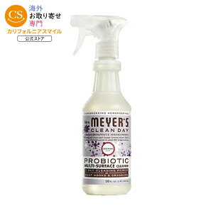�~�Z�X�}�C���[�Y �N���[���f�C �v���o�C�I�e�B�b�N ���x���_�[ ���ړI�N���[�i�[�X�v���[ 473mL Mrs. Meyer's Clean Day Probiotic Lavender Multi-Surface Cleaner Spray 16 fl. oz. �y�����񂹏��i�z