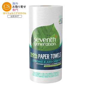 �Z�u���X�W�F�l���[�V���� 100%�Đ��� �z���C�g�y�[�p�[�^�I�� 1���[�� Seventh Generation 100% Recycled White Paper Towels 1 count �y�����񂹏��i�z