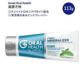 グレートオーラルヘルス プロ・ミネラライザー 歯磨き粉 ウィンターミント 113g (4oz) Great Oral Health Pro Mineralizer Toothpaste Wintermint ナノハイドロキシアパタイト