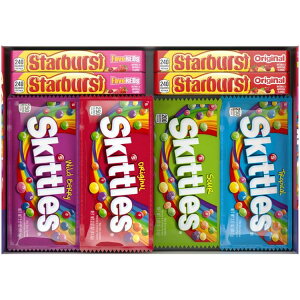 yő1000~OFFN[|zyAJRXgRizXLbgYX^[o[Xg `[C[LfB[ oGeBpbN tTCY 30 Skittles and Starburst Chewy Candy, Variety Pack, Full Size