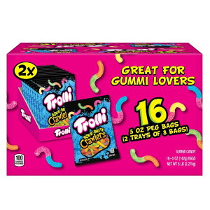 ySiΏہE펞2300~E3800~E41000~OFFN[|zyAJRXgRizg T[ uCg N[[Y LfB 141g 16  Trolli Sour Brite Crawlers Candy, 5 oz, 16-county