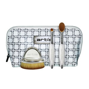 【全品対象・常時2個300円・3個800円・4個1000円OFFクーポン】アーティス エリートコレクション メイクブラシセット バッグ付き ホワイト Artis Elite Collection Makeup Brush Set with Bag white【お取り寄せ