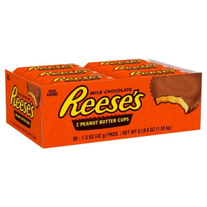 yő1000~OFFN[|zyAJRXgRiz[V[Y [ZX s[ibco^[Jbv ~N`R[g 42g 36 Reese's Peanut Butter Cups, Milk Chocolate, 1.5 oz, 36-county