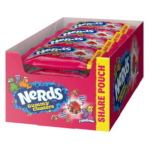 yő1000~OFFN[|zyAJRXgRizi[Y LfB O~ NX^[ C{[ VFA pE` 85g 12  Nerds Candy Gummy Clusters, Rainbow, Share Pouch, 3 oz, 12-county