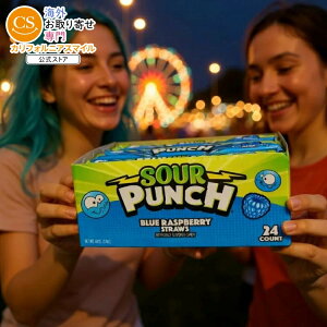 �y�A�����J�R�X�g�R�i�z�T���[�p���`�X�g���[ �u���[���Y�x���[ ��56g 24�{���� Sour Punch Straws, Blue Raspberry, 2 oz, 24-count�y�����񂹏��i�z�y���킹�Ĕ��������z