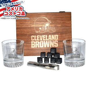 yAJRXgRizNFL ECXL[ bNOX Zbg N[uhEuEY pXg[t NFL Whiskey Rocks Glass Set Cleveland Browns with Cooling Stones y񂹏izy킹