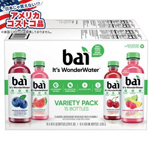 �y�A�����J�R�X�g�R�i�z�o�C �o���G�e�B�p�b�N�A��532ml�A15 ���� Bai Antioxidant Beverage, Variety Pack, 18 fl oz, 15-count�y�����񂹏��i�z�y���킹�Ĕ��������z