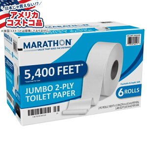 yő1000~OFFN[|zyAJRXgRiz}\ W{[ oXeBbV 2w 900 tB[g[ 6 [ Marathon Jumbo Roll Bath Tissue, 2-Ply, 900 ft Rolls, 6 Rolls y񂹏iz