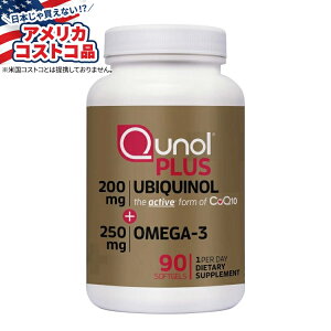 �y�A�����J�R�X�g�R�i�zQunol Plus CoQ10 ���r�L�m�[�� 200 mg�A�I���K 3 �z���A�\�t�g�W�F�� 90 �� Qunol Plus CoQ10 Ubiquinol 200 mg. with Omega-3, 90 Softgels�y�����񂹏��i�z�y���킹�Ĕ��������z